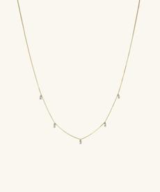 Baguette Lab Grown Diamond Station Necklace via Mejuri