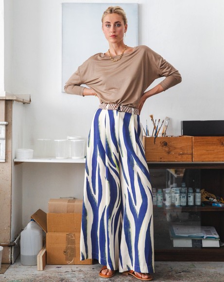 Clay pants Blue zebra - Last size: 36 from Mon Col Anvers