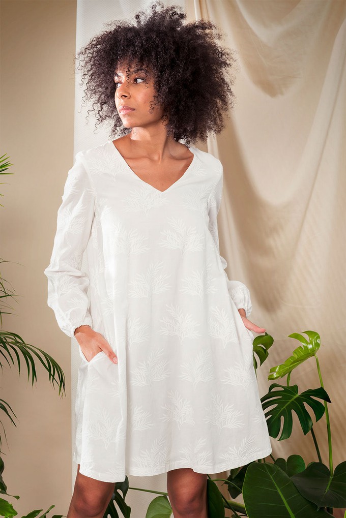 Cosmopolitan dress white leaf - Last size: 42 from Mon Col Anvers