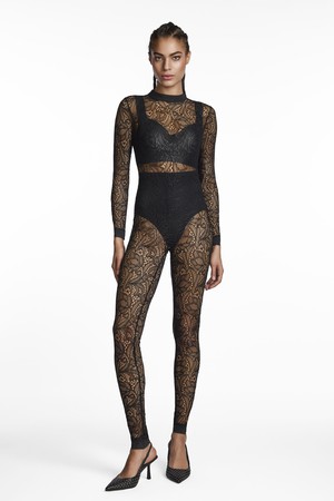 BLACK LACE CATSUIT from MONIQUE SINGH