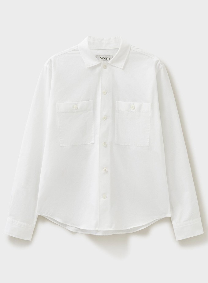 Recycled Italian Rigenerato White Double Pocket Shirt from Neem London