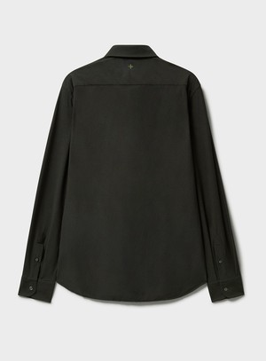 Recycled Italian Chocolate Cut Away Comfort Shirt from Neem London