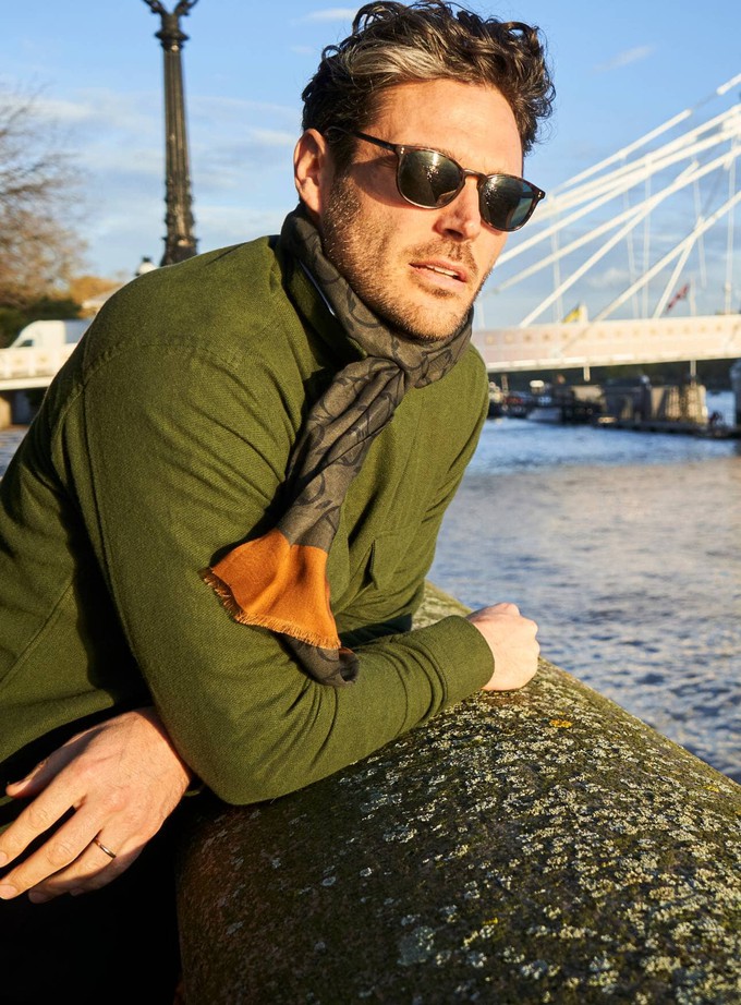 Recycled Italian Flannel Neem Green OverShirt from Neem London