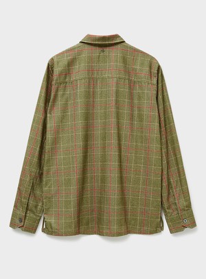 Recycled Flannel British Green Check Shirt Jacket from Neem London