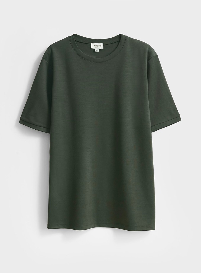 ZQ Merino Deep Neem Super 120s Stretch T-Shirt from Neem London