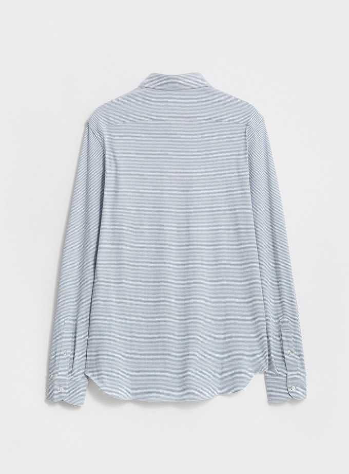 Recycled Italian Sky Horizontal Popover Shirt from Neem London