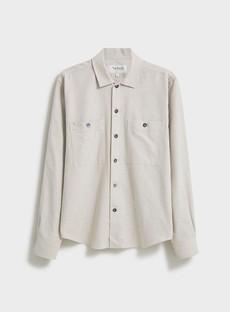 Recycled Italian Flannel Oatmeal Double Pocket Shirt via Neem London