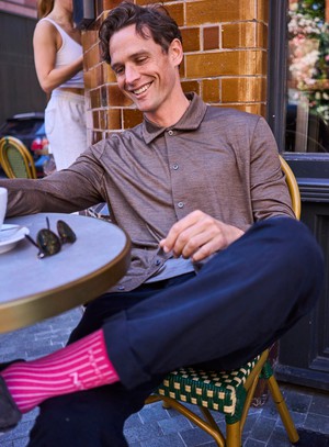 Recycled Ribbed Cotton Pop Colour Men's Socks Multi Pack from Neem London