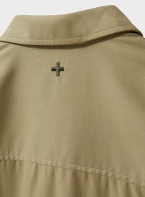 Regenerative Cotton Twill Khaki St James Overshirt from Neem London