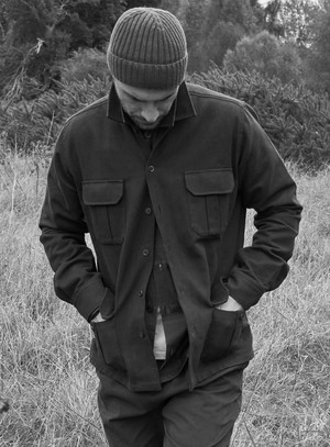 Recycled Durable Twill Chocolate Overshirt from Neem London