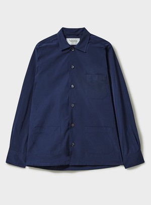 Set 2: Neem Navy Rain Jacket + White Comfort Shirt + Navy Soft Pleated Trousers from Neem London