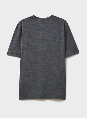 ZQ Merino Wool Jersey Charcoal Stripe T-Shirt from Neem London