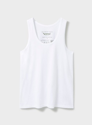 Men's White Organic Cotton Tank Top from Neem London