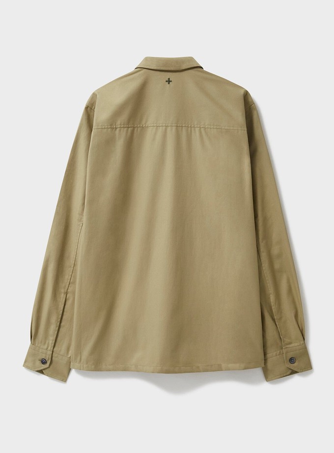 Regenerative Cotton Twill Khaki St James Overshirt from Neem London