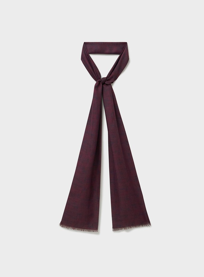 Biodegradable Italian Tencel Burgundy Plain Neck Scarf from Neem London