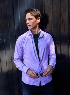 Recycled Italian Lilac Cut Away Comfort Shirt via Neem London