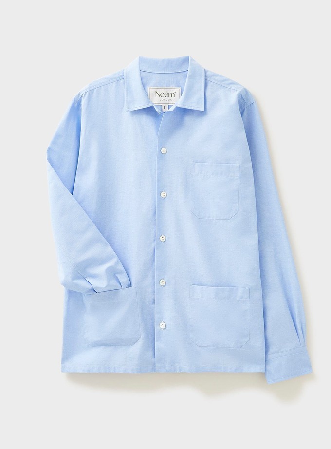 Recycled Italian Sky Slub Shirt Jacket from Neem London