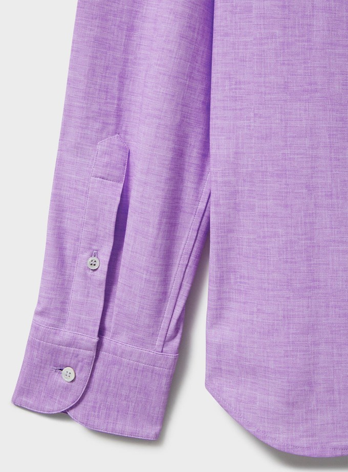 Recycled Italian Lilac Cut Away Comfort Shirt from Neem London