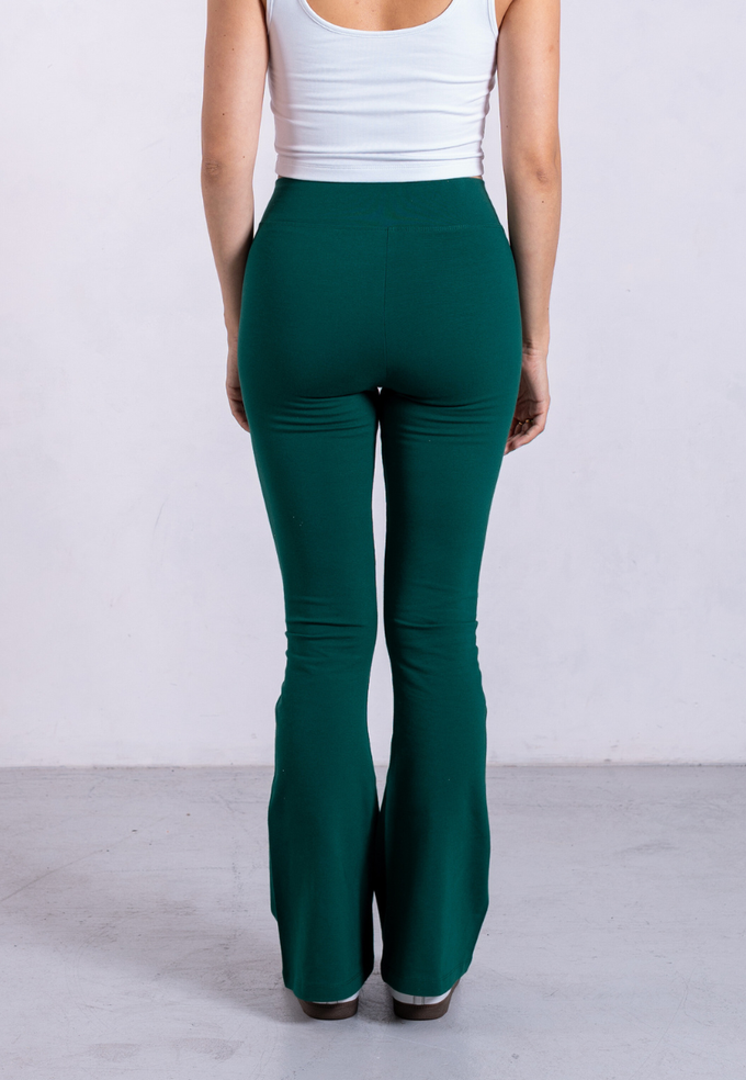 Organic Cotton Flared Leggings, Evergreen from Not Basics