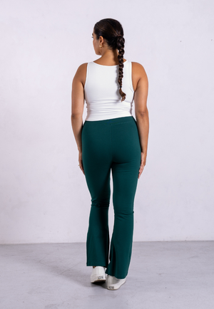 Organic Cotton Flared Leggings, Evergreen from Not Basics