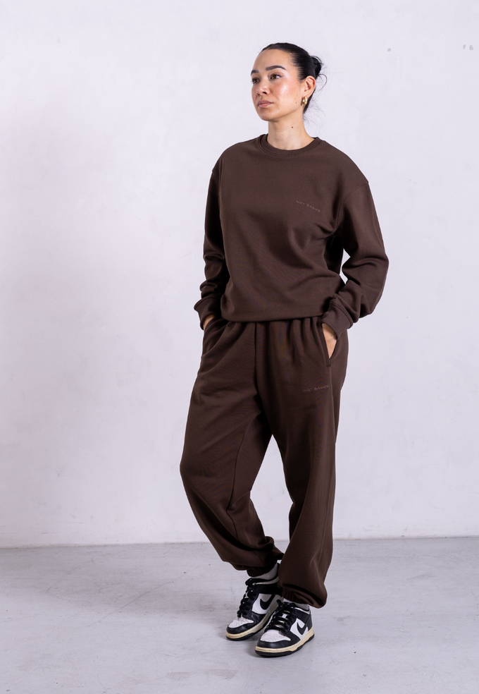 Organic Cotton Sweatsuit Set, Hot Fudge from Not Basics