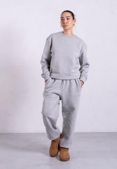 Organic Cotton Sweatsuit Set, Light Grey Marl via Not Basics