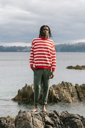 Red stripes sweater from NWHR