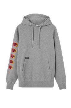 Mask Face Sweatshirt Gray via NWHR