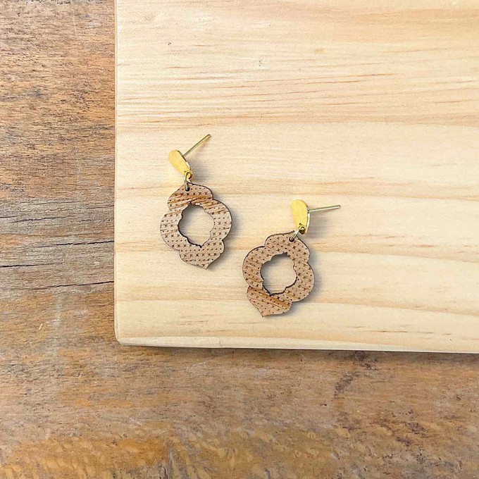 Herangan Recycled Wood Earrings from Paguro Upcycle