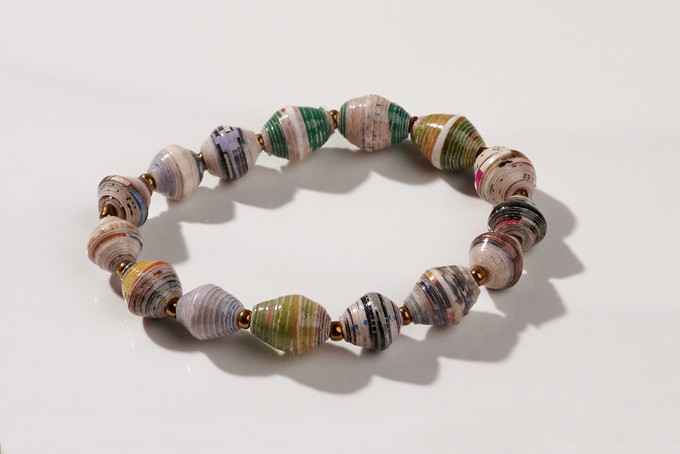 Papierperlenarmband "Africa 1 Row" from PEARLS OF AFRICA