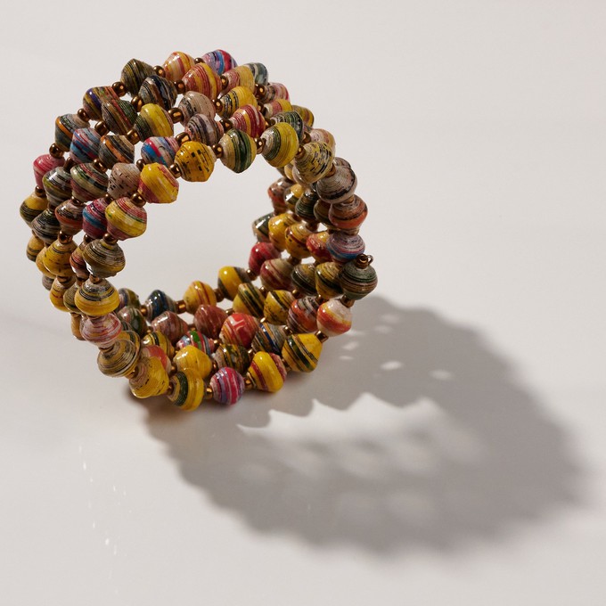 Kreolenarmband mit Papierperlen "Viva Bangle" from PEARLS OF AFRICA