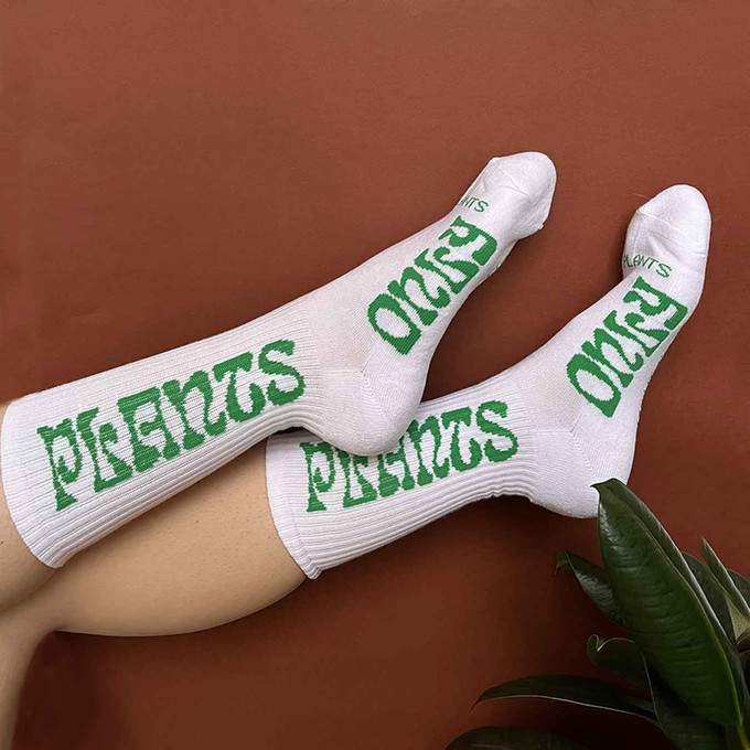 Only Plants - Eco Socks - White from Plant Faced Clothing