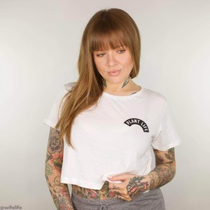 Plant Life Classic - White Crop Top from Plant Faced Clothing