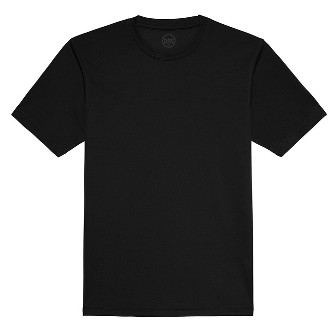 VGAINS Emblem Recycled Cool Training Tee Mens - Black from Plant Faced Clothing