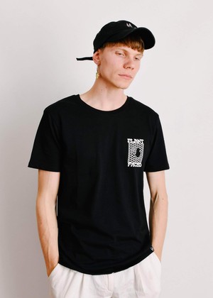 Make The Connection Double Tee - Black from Plant Faced Clothing