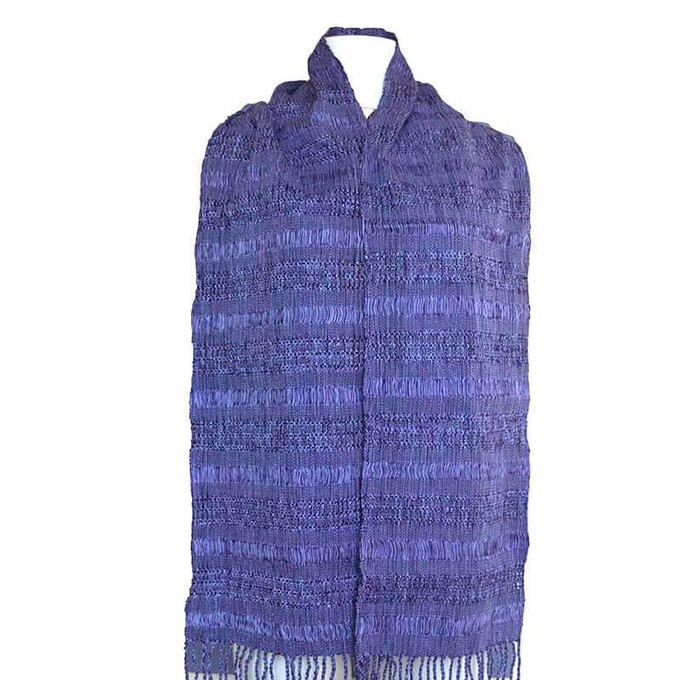 Scarf Lilac - Natural dyes - Handwoven - Ecofriendly & Fair from Quetzal Artisan