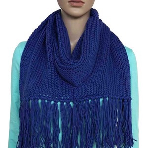 Scarf and Hat Blue - Merino Wool and Bio Cotton - Soft & Warm from Quetzal Artisan