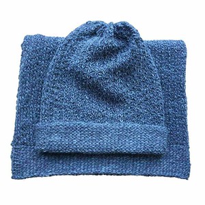 Scarf and Hat Blue Ocean - Alpaca Wool - Fashionable & Warm from Quetzal Artisan