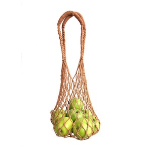 Net Bag Peach - Macrame Bag Natural Dyed - Ecofriendly & Fair from Quetzal Artisan