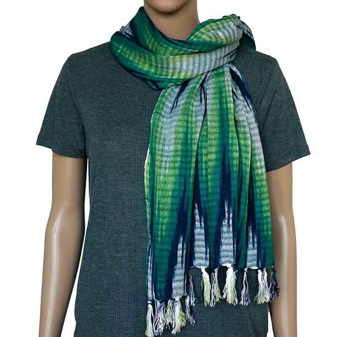 Shawl Indigo Hills - Natural Dyed - Ecofriendly & Fairtrade from Quetzal Artisan