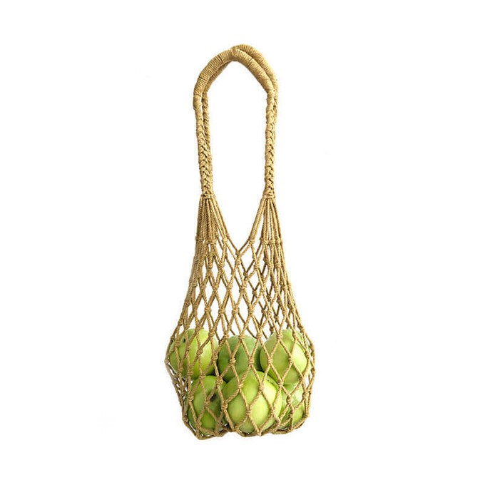 Net Bag Marigold - Macrame - Natural Dyes - Eco & Fairtrade from Quetzal Artisan