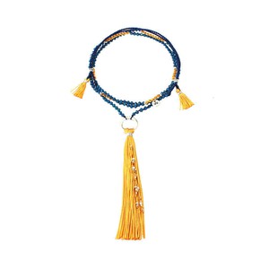 Tassel Necklace Mustard - Handmade, Beautiful and Fairtrade from Quetzal Artisan