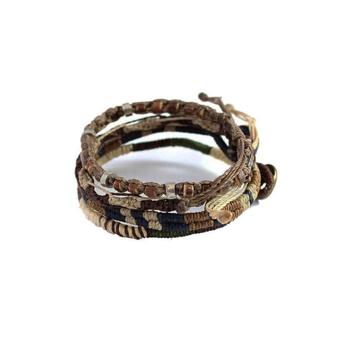 Bracelet Earth Brown - For Men - Handmade and Fairtrade from Quetzal Artisan