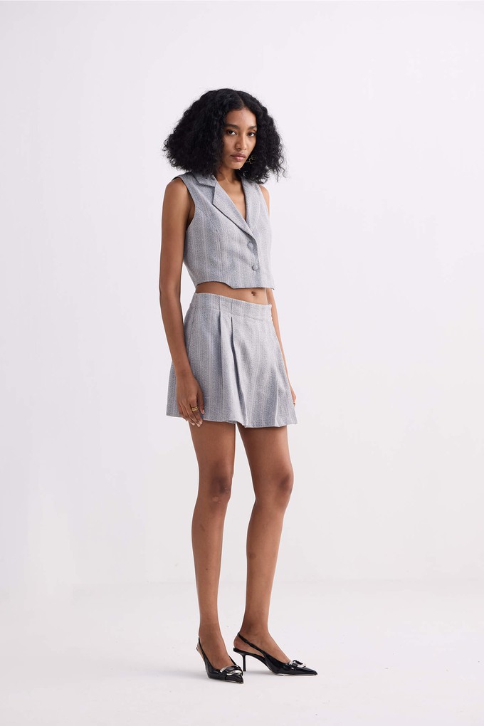 Cotton Tweed Skort in Grey from Reistor