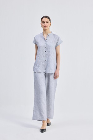 Relaxed-fit Shirt in Linen Stripes from Reistor