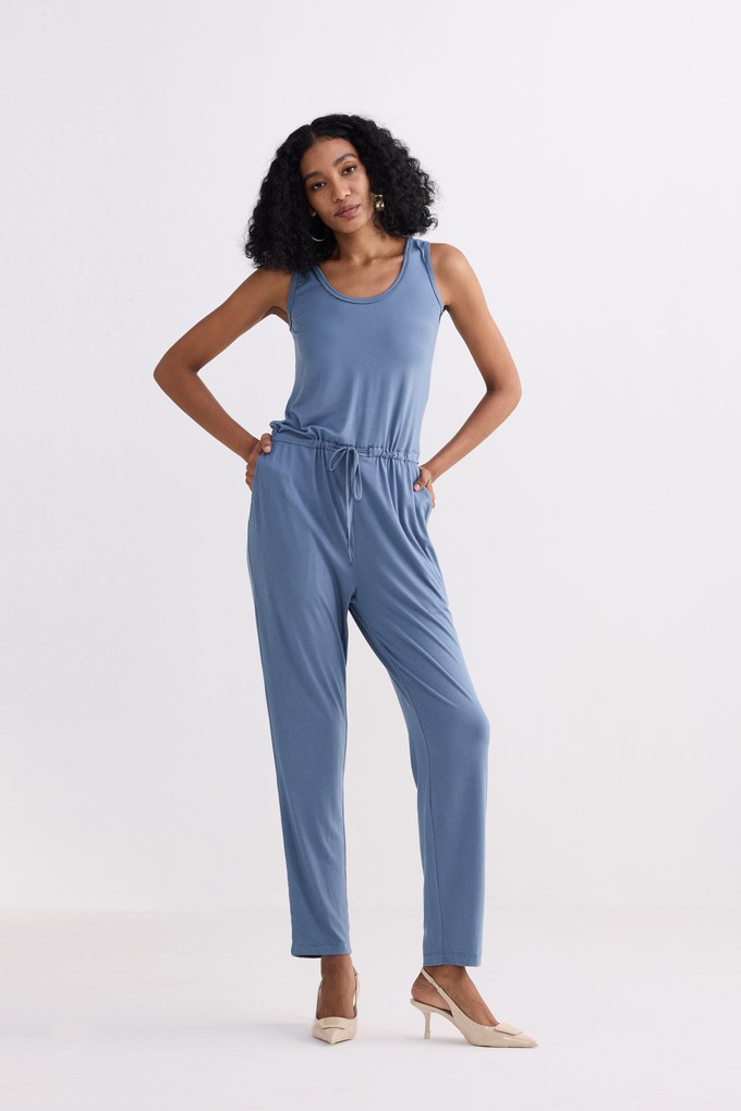 Relaxed Drawstring Jumpsuit in Blue from Reistor