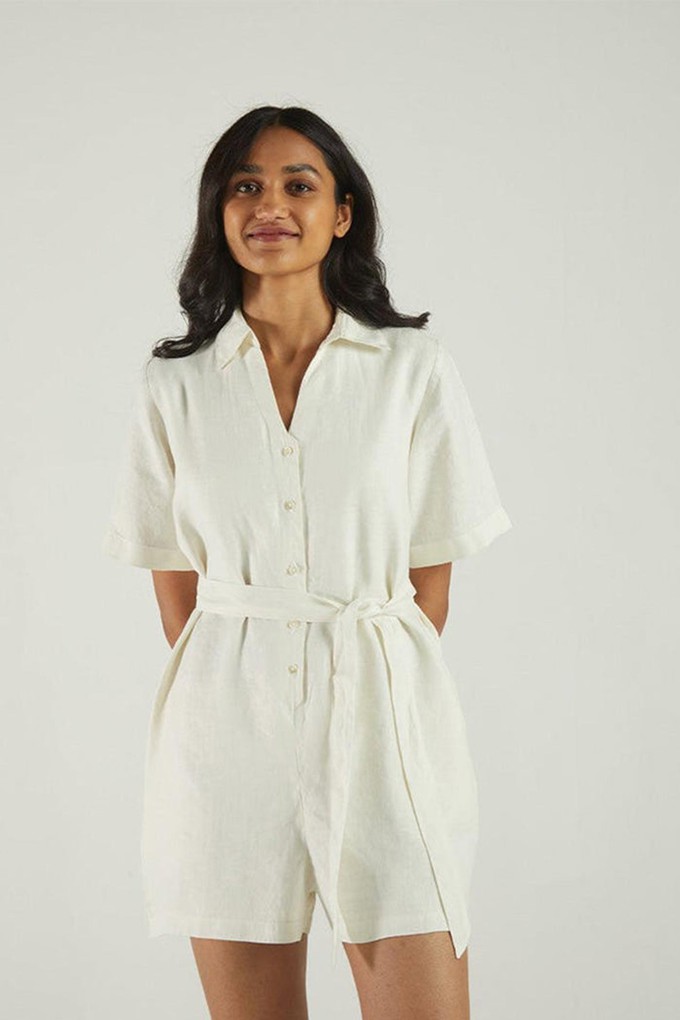 Barefoot in the Park Romper in Off-white from Reistor