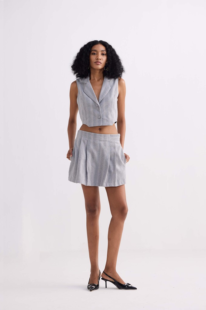 Cotton Tweed Skort in Grey from Reistor