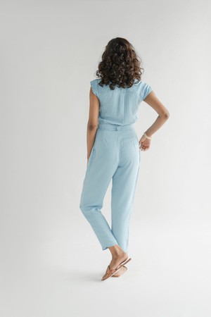 Evening Chai Jumpsuit in Blue Denim from Reistor