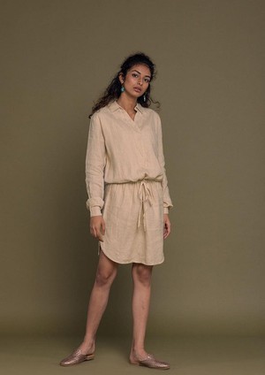 Meet me by the Cliff Dress in Neutral Beige from Reistor